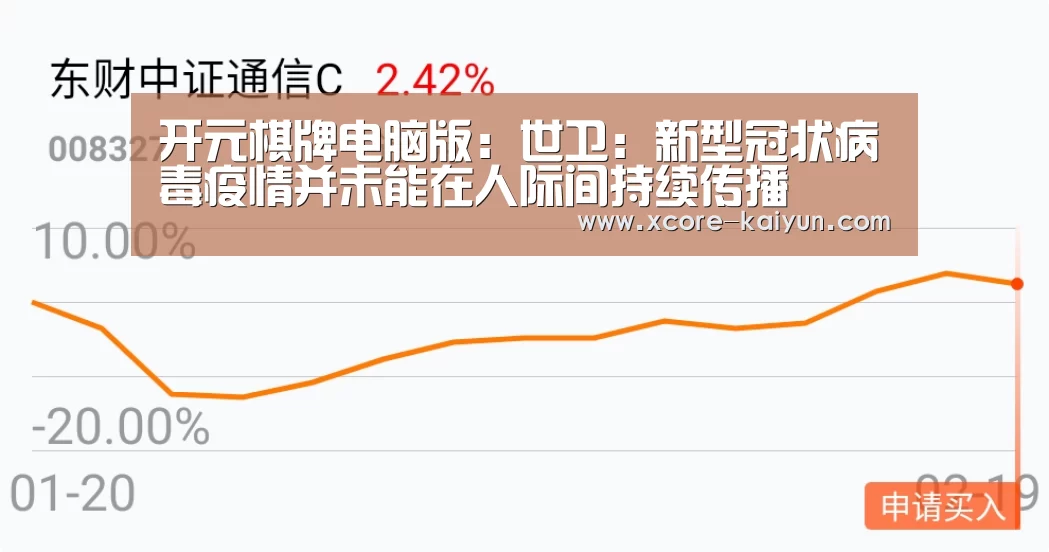 开元棋牌电脑版:世卫:新型冠状病毒疫情并未能在人际间持续传播(图1) 开元棋牌官网